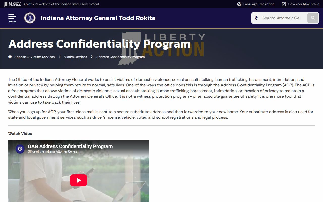 Brownsburg residents directory address confidentiality