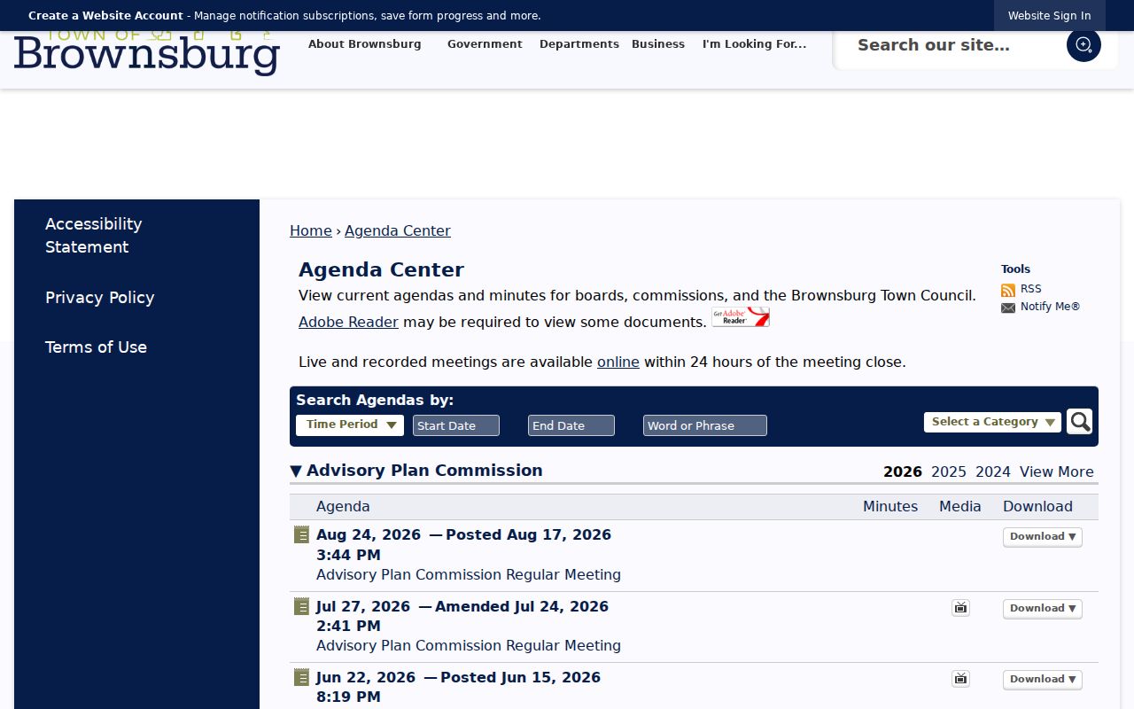 Brownsburg neighbors research in town agendas and meeting records
