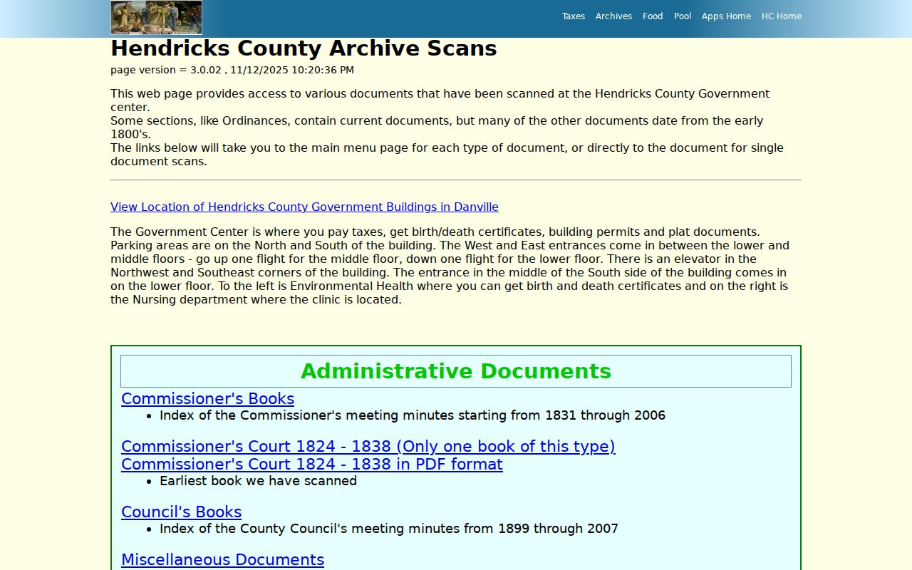 Brownsburg previous residents research in the Hendricks County archive