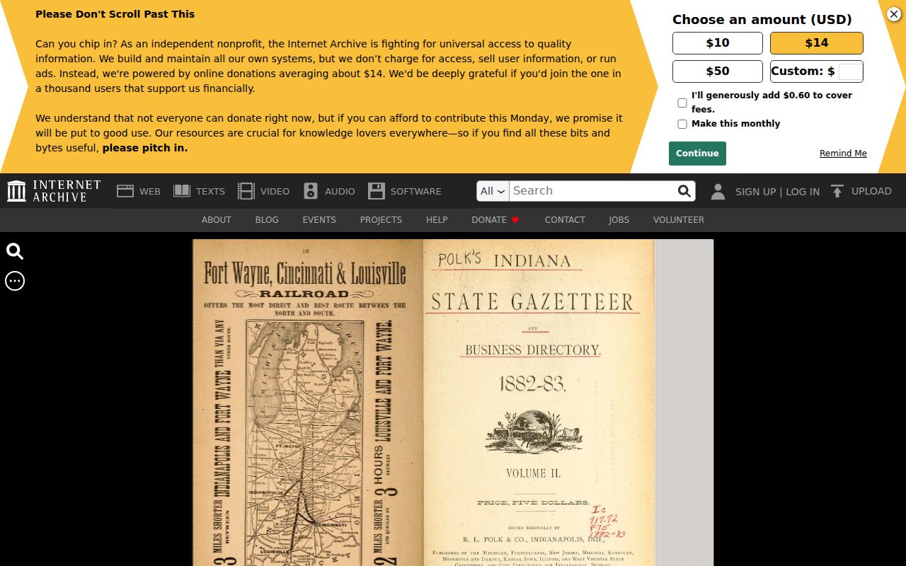Brownsburg previous residents in the digitized 1882-83 Polk gazetteer