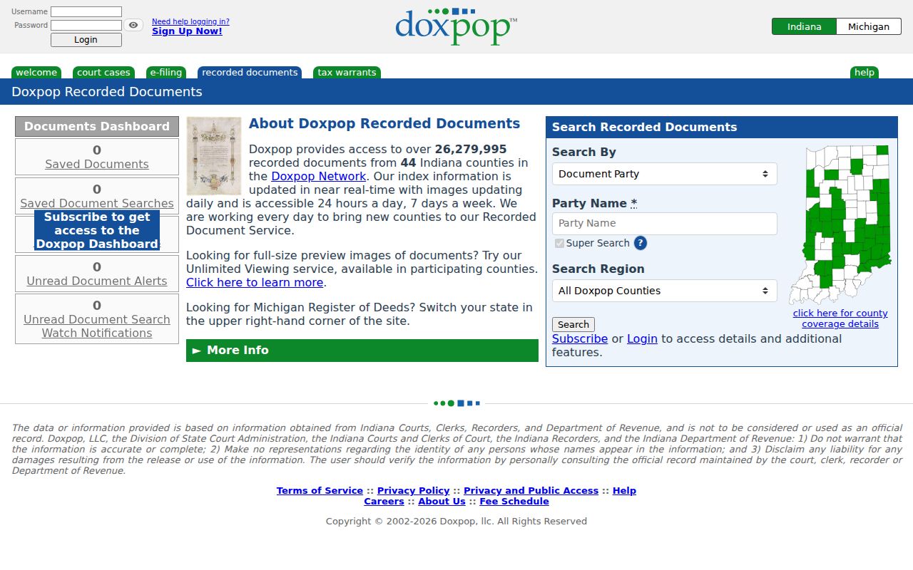 Brownsburg street directory Recorder deed search